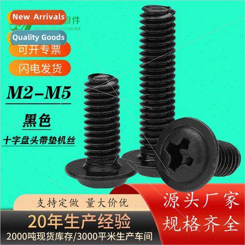 M2.5 M3 M4 M5 Phillips pan head machine screws wh washers PW