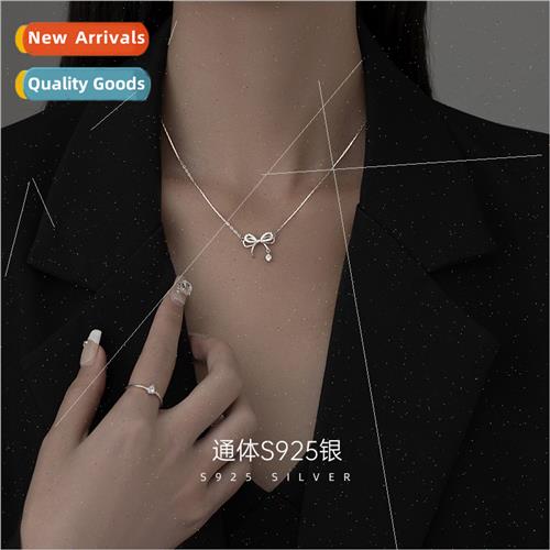 S925 lver Butterfly Dream Necklace Women Hundred Spirual Bow