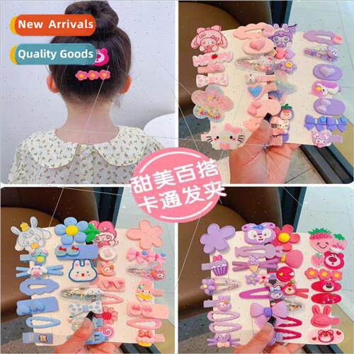 Children cartoon hair card strawberry bear Kuromi hair clips