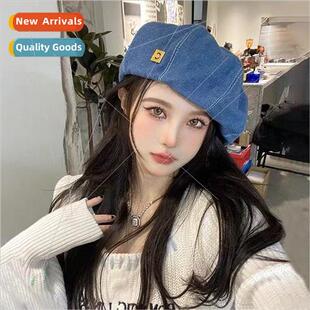 Japanese hundred wh cowboy big head round beret female sprin