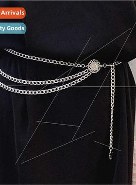 Waist Chain Three Rows Chain Belt Decoration Dress Waist Cin