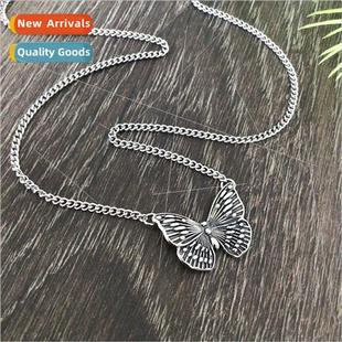 Bohemian butterfly necklace ins simple men women necklaces h