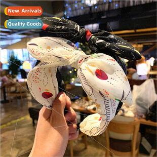 bow hair versatile rabb simple ears female fresh band