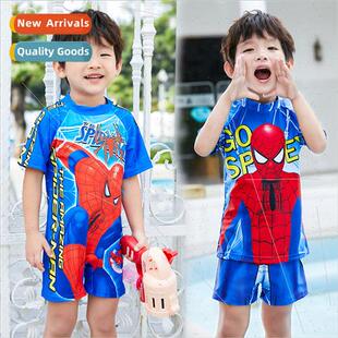 boys digal spl childrens flat cute swimsu print New cartoon