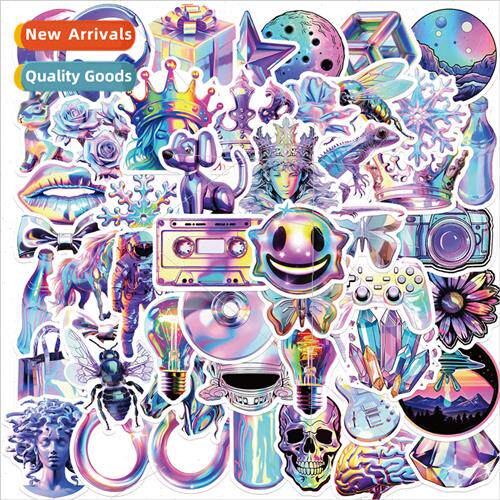 50pcs of steam wave psychedelic graffiti stickers guitar lap