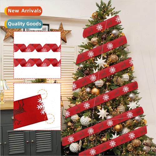 Christmas e decorations 2 meters long deer snowflake ribbon