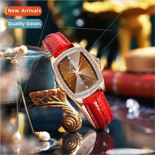 Europe Retro Square Diamond Encrusted Women Belt Watch mple - 实物图