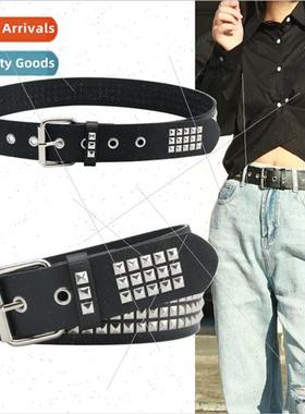 Fashion versatile retro four-way beads pyramid women belt Eu