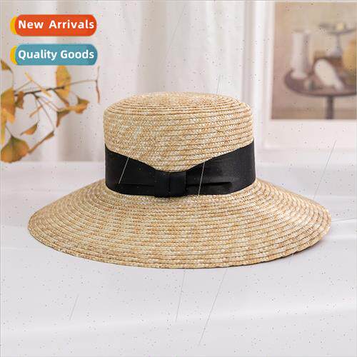 Summer new bow straw big brim hat stage activies wh outdoor