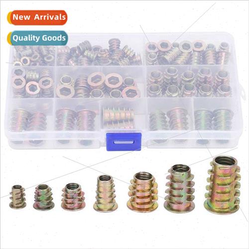 125Pcs Iron Galvanized Insert Wood Nut Hex Drive Head Furnur