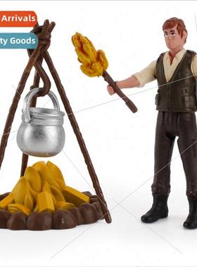 Burning water mannequin model children static sandbox scene