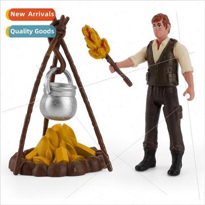 Burning water mannequin model children static sandbox scene