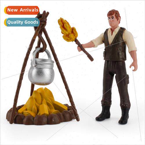 Burning water mannequin model children static sandbox scene