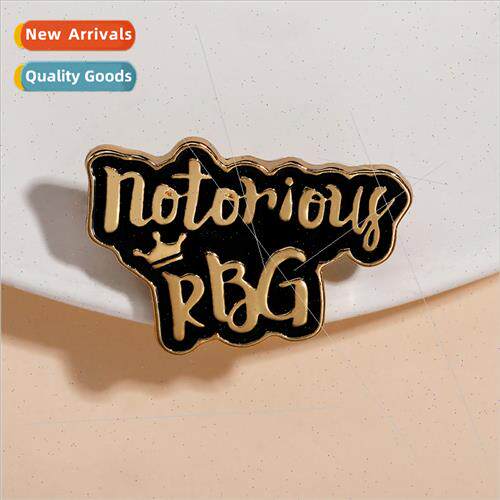 Europe Memorial Chancellor Alloy Alphabet Brooch Notorious R