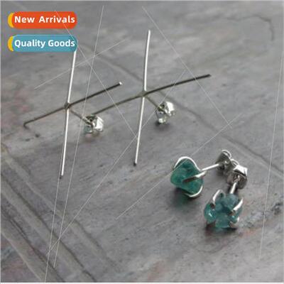 925 silver diy material earrings ring set ba anisotropic pea