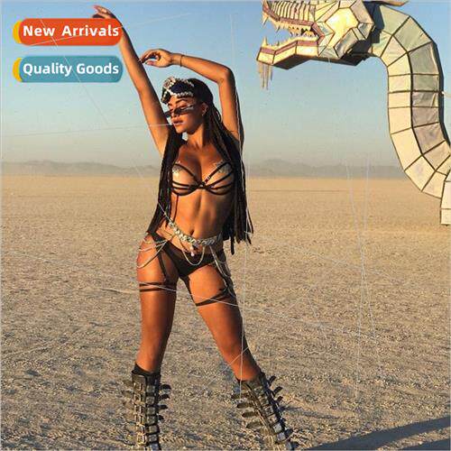 Europe Summer Sexy Metal Acrylic Multi-Layer Alloy Bra ngeri