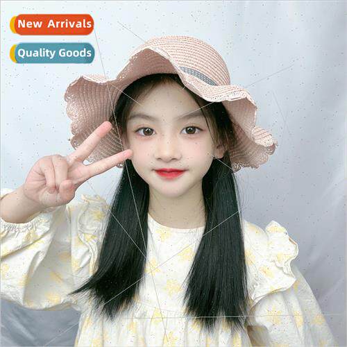 Children wigs 适用women summer sunscreen cap long one-piece