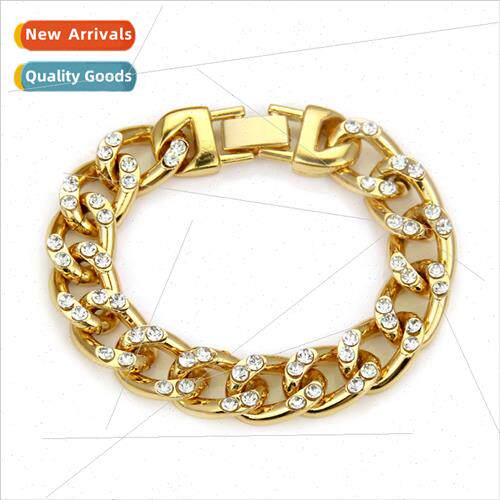 Europe new new diamond Cuban bracelet personalized men brace