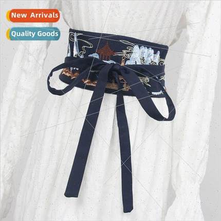 simple atmosphere mountains whe clouds embroidery lace tie v