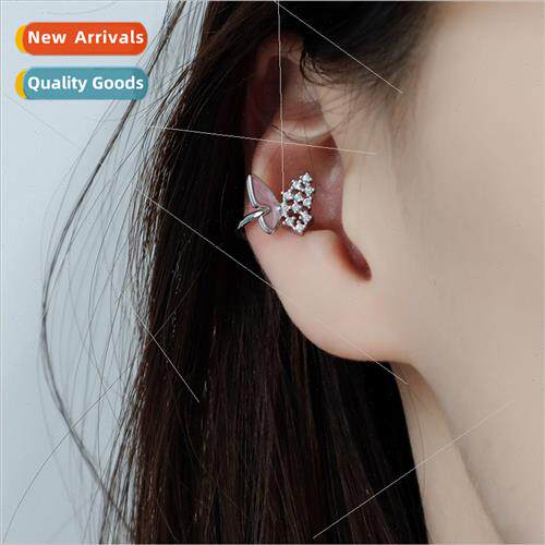 Ice Cream Pink Butterfly Ear Clips Asymmetrical Full Star Zi