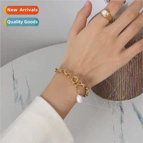 French niche retro hundred hjewelry tanium steel gold-plated