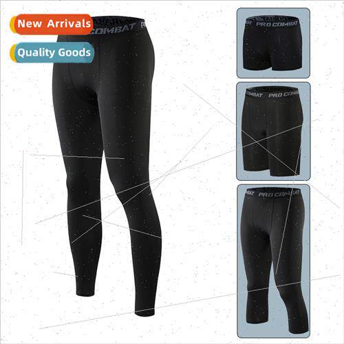 Men leggings high elastic quick dry track field running five