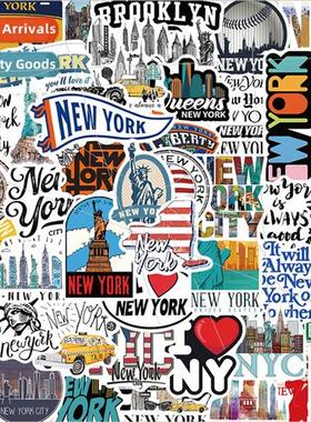 50 cartoon new york sticker graffi sticker decoration handbo