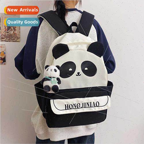 Cute cartoon panda schoolbag 2024 new kindergarten backpack