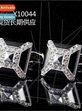 Enameled diamond cufflinks French men shirt cufflinks electr