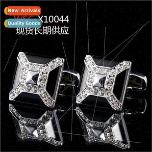 Enameled diamond cufflinks French men shirt cufflinks electr
