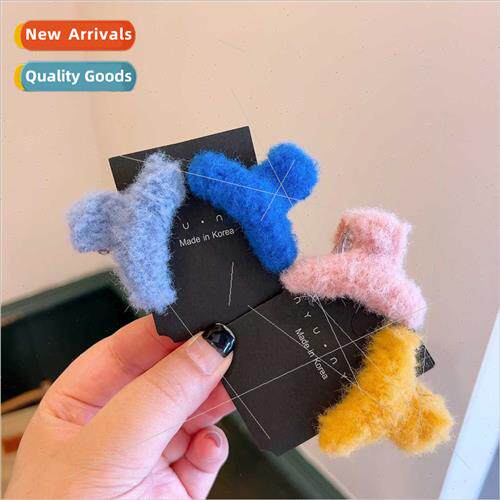 lamb wool fluffy cartoon cute girl hair grip princess head b