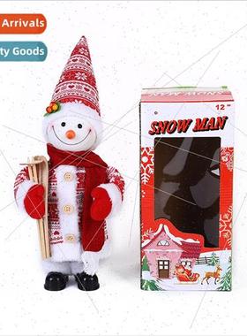 Christmas gift gift electric music Santa Claus rocking snowm
