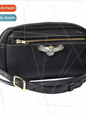 Europe retro bison leather pattern men shoulder bag clutch b