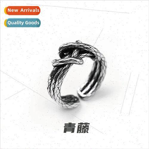 Twist Tie Rope Retro Index Finger Ring Ring Female Hip Hop C