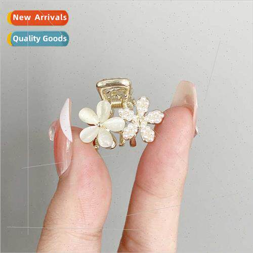 Korean boutique flower grab clip flash diamond clip accessor