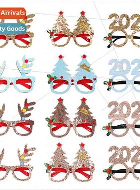 New Christmas decorations eyeglasses frames adult children c