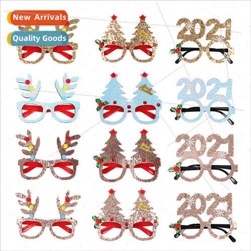 New Christmas decorations eyeglasses frames adult children c