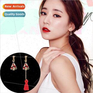 Europe Christmas bells Christmas e reindeer tassel earrings