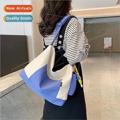 Large capacy splicing canvas tote bag women bag 2023 Japan i
