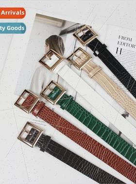 Belt female skirt dress waisted square buckle lerary versati