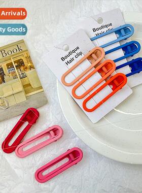 Candy colored hair clips gradient color metal -marking hairp