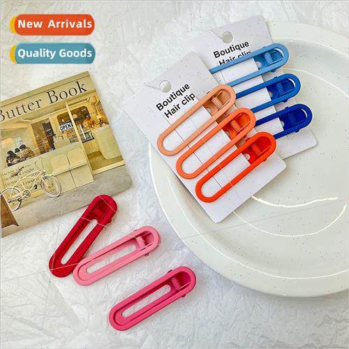 Candy colored hair clips gradient color metal -marking hairp