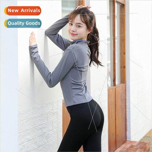 Long-sleeved yoga clothing women tight jacket quick-drying c