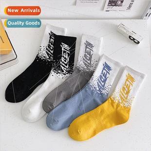 calf casual fall college socks mid winter and mens Socks