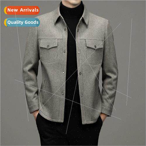 2023 fall winter new cotton jacket male middle-aged men fath