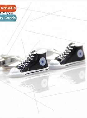 August new product fun canvas shoes modeling cufflinks fashi