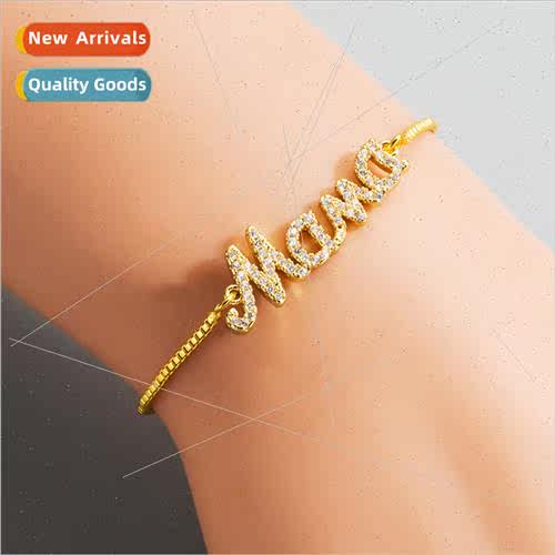 Fashion Creative Europe Alphabet Bracelet Genuine Gold Plate