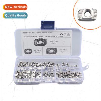 120pcs 3 sizes EU T-nuts Slider nuts Aluminum profile nuts适