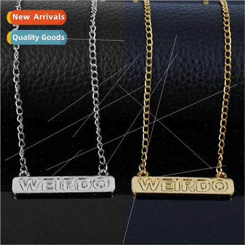 New fashion creative engraved WEIRDO a word horizontal bar p