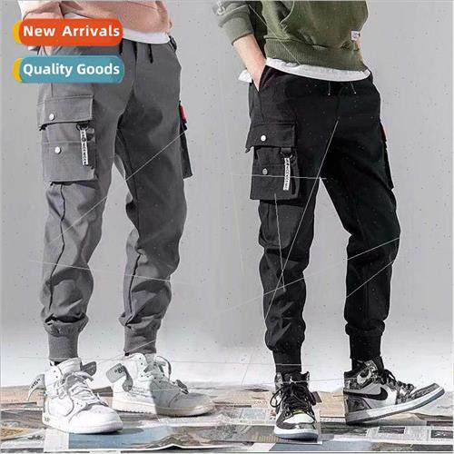 2020 spring and summer new mens work pants casual drawstring